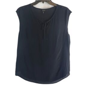 Talbot's Black Sleeveless 100% Washable Silk Blouse Women's Size 12